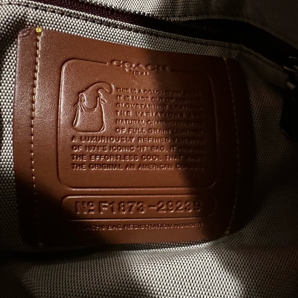 Coach Charcoal Leather Shoulder Bag - Picture 3 of 11